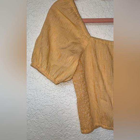 Forever 21 Yellow & White Textured Crop Top - Picture 6 of 9